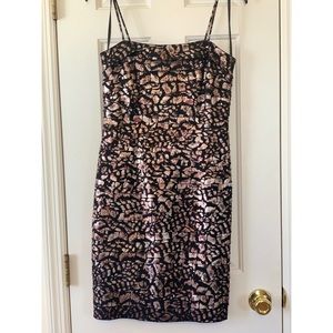 Metallic Animal Print Dress